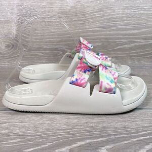 Chaco Chillos Gray Taupe Pastel Tie Dye Women’s Size 6 Slide Slip On Sandals